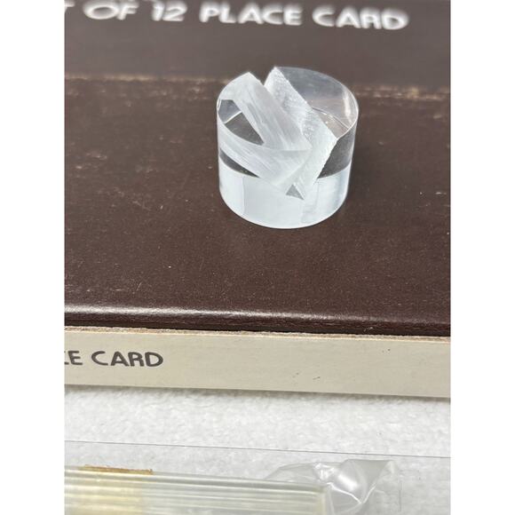 36 Vintage Mid Century Modern MCM Acrylic Lucite Dinner Name Place Card Holders - Picture 8 of 15